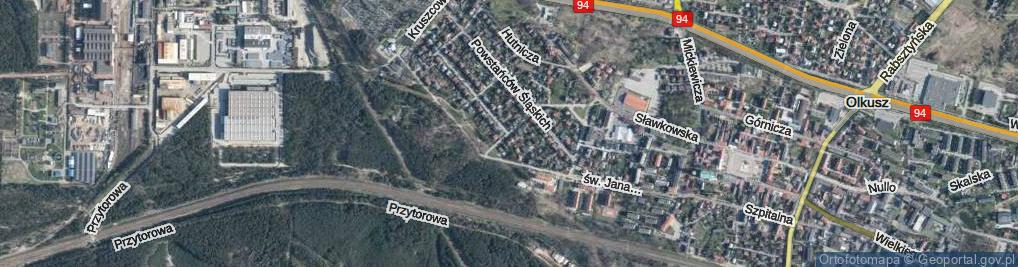 Zdjęcie satelitarne Skarbnika ul.