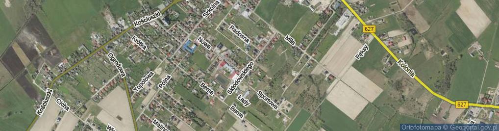 Zdjęcie satelitarne Skłodowskiego, ks. ul.