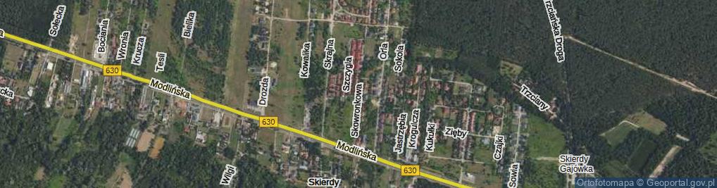 Zdjęcie satelitarne Skowronkowa ul.