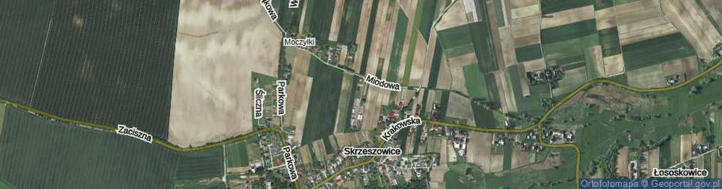Zdjęcie satelitarne Skrzeszowice ul.
