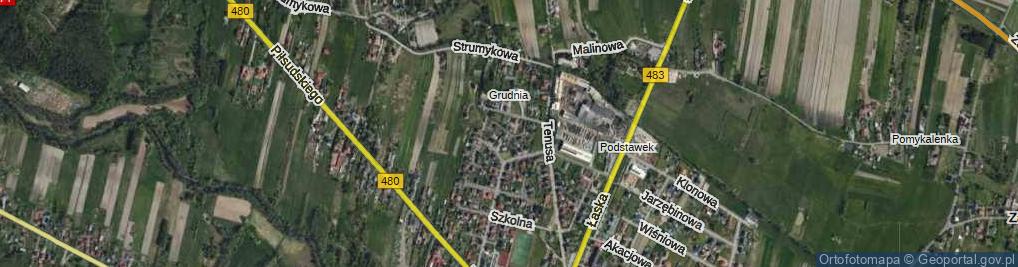 Zdjęcie satelitarne Skryta ul.