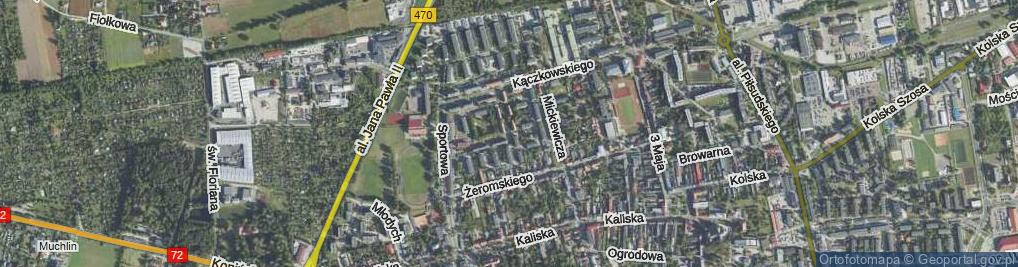 Zdjęcie satelitarne Składkowskiego Felicjana Sławoja ul.