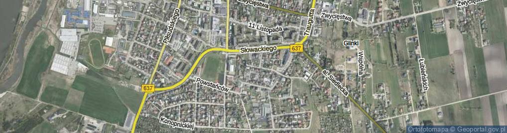Zdjęcie satelitarne Skośna ul.
