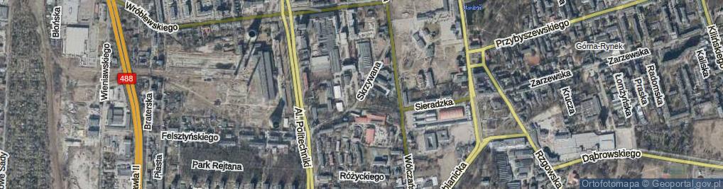Zdjęcie satelitarne Skrzywana Stefana, inż. ul.