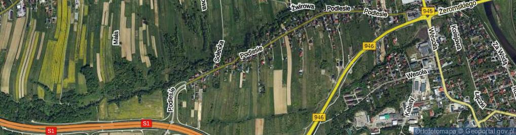 Zdjęcie satelitarne Skowronkowa ul.