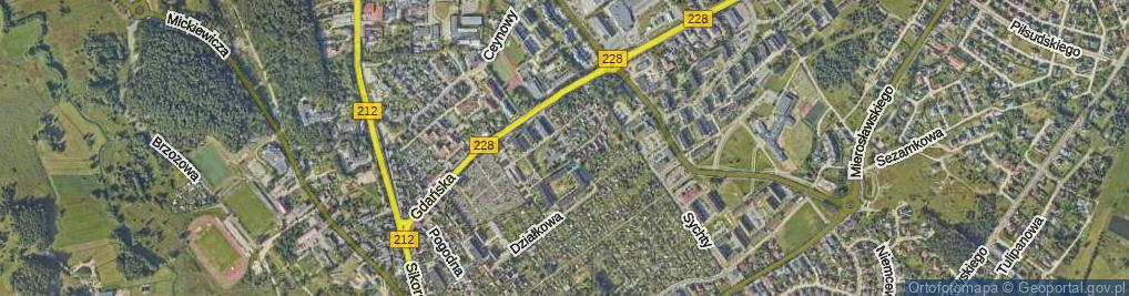 Zdjęcie satelitarne Słoneczna ul.