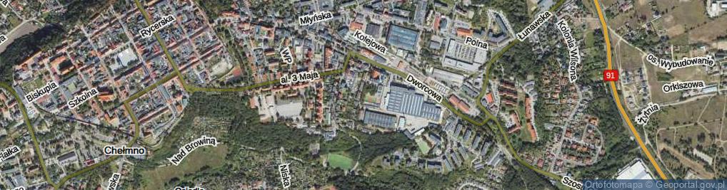 Zdjęcie satelitarne Słowackiego Juliusza ul.