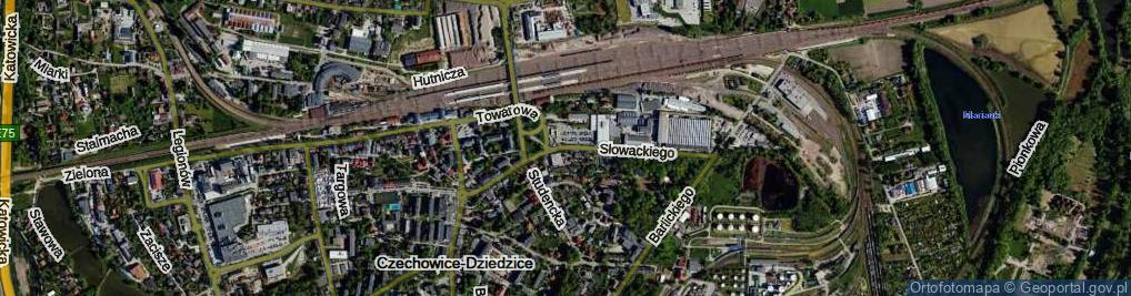 Zdjęcie satelitarne Słowackiego Juliusza ul.