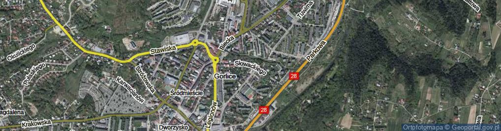 Zdjęcie satelitarne Słowackiego Juliusza ul.