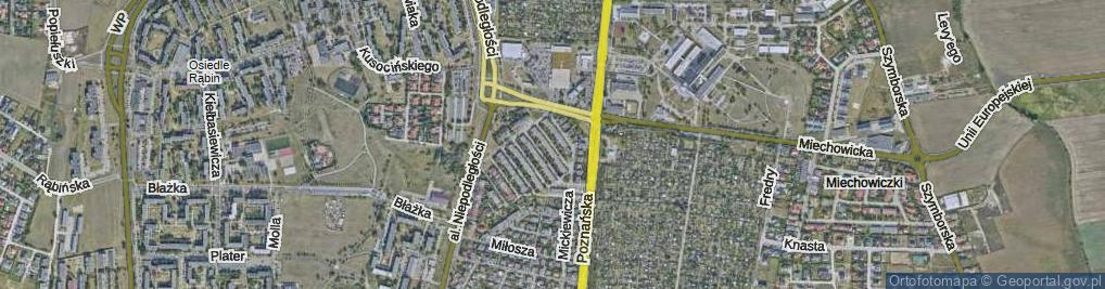 Zdjęcie satelitarne Słowackiego Juliusza ul.