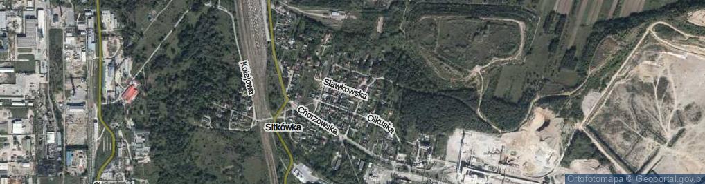 Zdjęcie satelitarne Sławkowska ul.