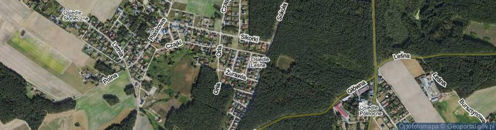 Zdjęcie satelitarne Słowika ul.