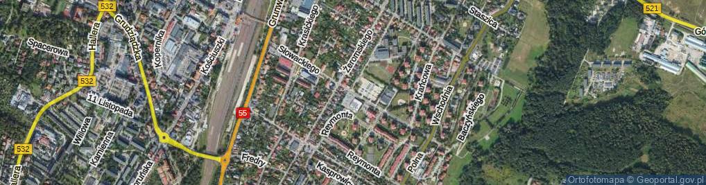 Zdjęcie satelitarne Słowackiego Juliusza ul.