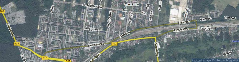 Zdjęcie satelitarne Słoneczna ul.