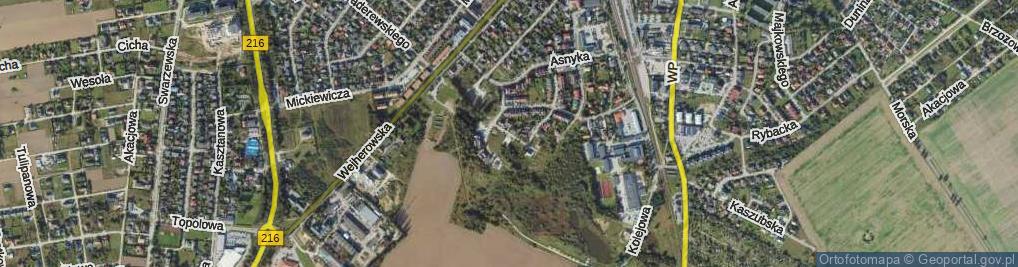 Zdjęcie satelitarne Ślusarska ul.