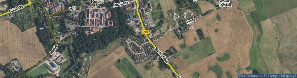 Zdjęcie satelitarne Słowiańska ul.