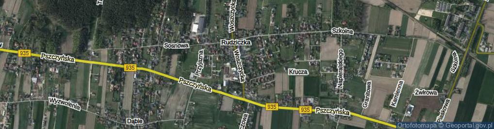 Zdjęcie satelitarne Słowików ul.