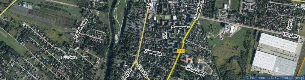 Zdjęcie satelitarne Słowackiego Juliusza ul.