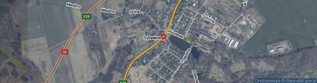 Zdjęcie satelitarne Słupska ul.