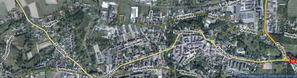 Zdjęcie satelitarne Słowackiego Juliusza ul.