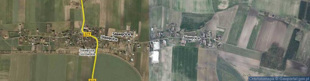 Zdjęcie satelitarne Sławęcice ul.