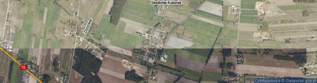 Zdjęcie satelitarne Słodków-Kolonia ul.