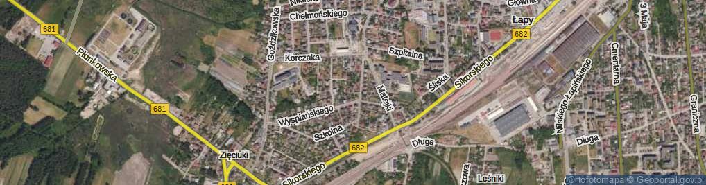 Zdjęcie satelitarne Sławińskiego Witolda ul.