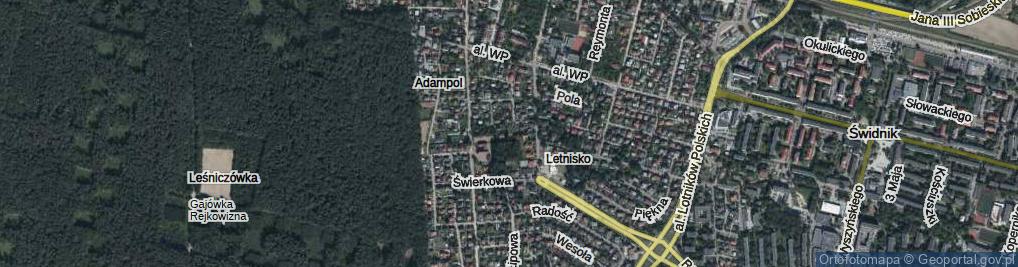 Zdjęcie satelitarne Słowików ul.