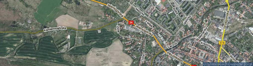 Zdjęcie satelitarne Słoneczna ul.