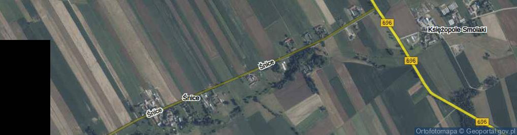 Zdjęcie satelitarne Śnice ul.