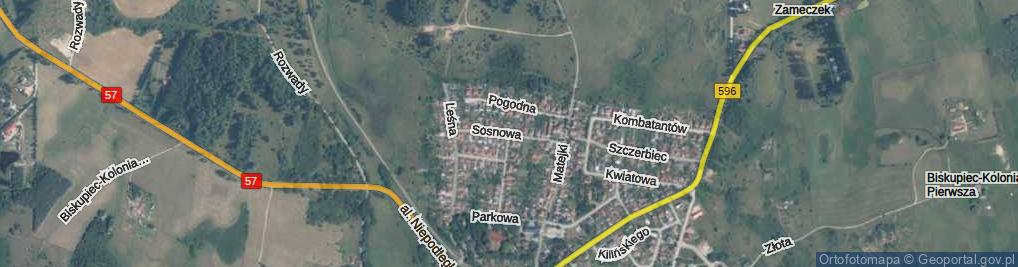 Zdjęcie satelitarne Sosnowa ul.