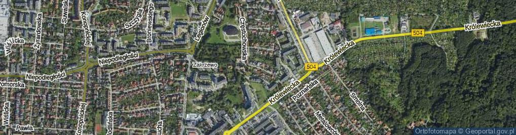 Zdjęcie satelitarne Sosnowa ul.