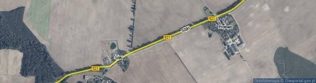 Zdjęcie satelitarne Sójki ul.