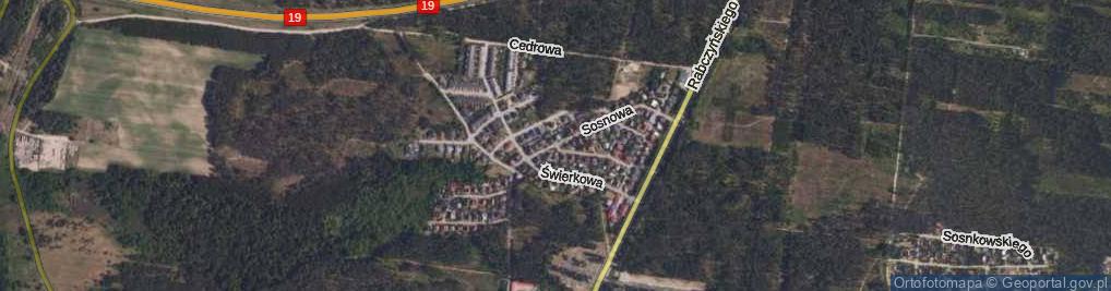 Zdjęcie satelitarne Sosnowa ul.