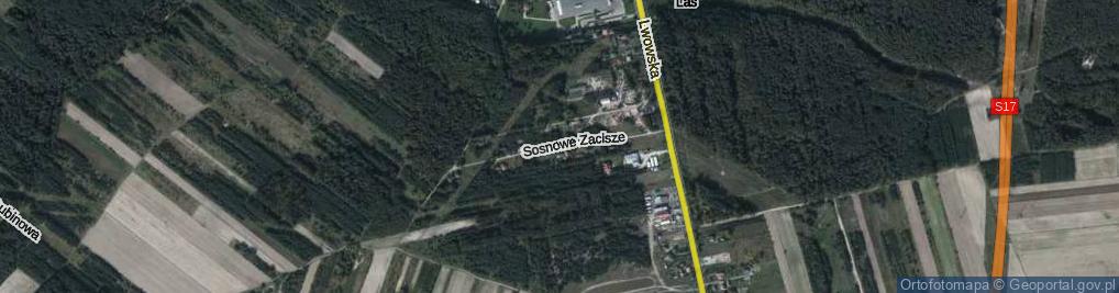 Zdjęcie satelitarne Sosnowe Zacisze ul.