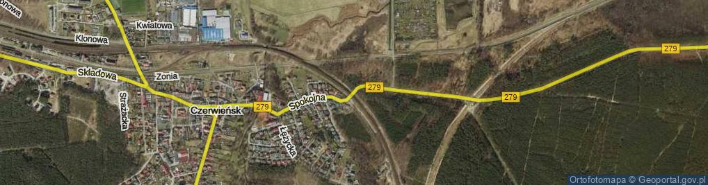 Zdjęcie satelitarne Spokojna ul.