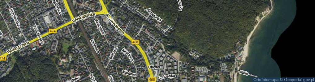 Zdjęcie satelitarne Spacerowa ul.