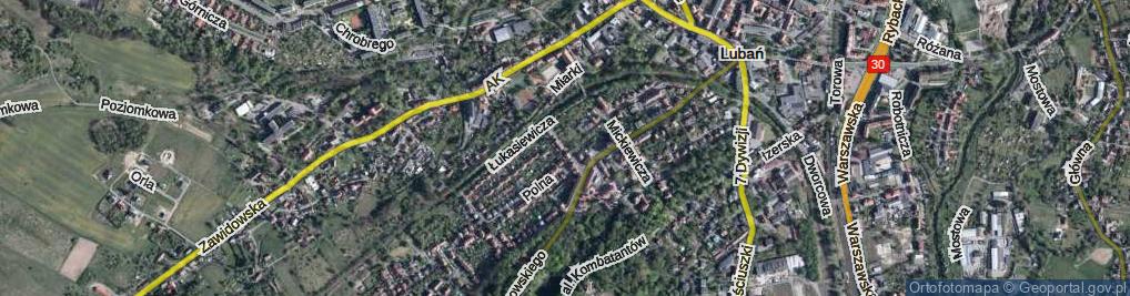 Zdjęcie satelitarne Spacerowa ul.