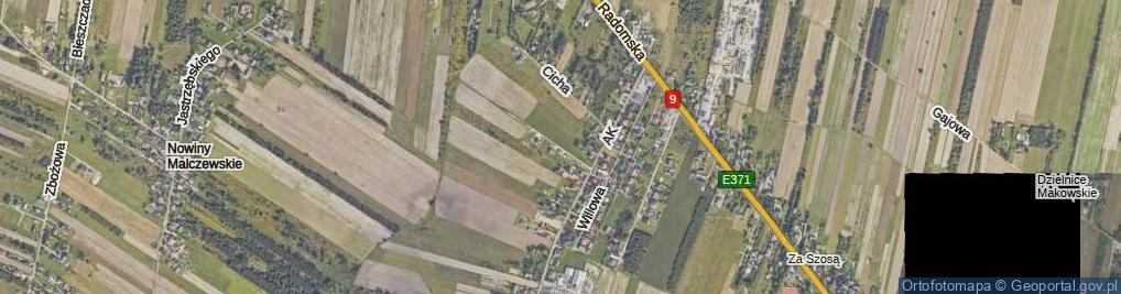 Zdjęcie satelitarne Spacerowa ul.