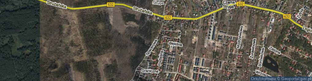 Zdjęcie satelitarne Spacerowa ul.