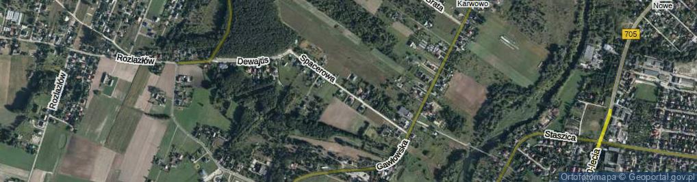 Zdjęcie satelitarne Spacerowa ul.