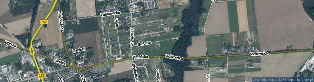 Zdjęcie satelitarne Srebrna ul.