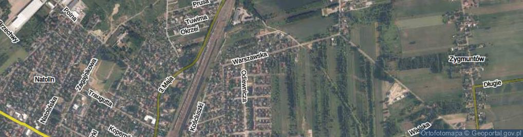 Zdjęcie satelitarne Srebrna ul.