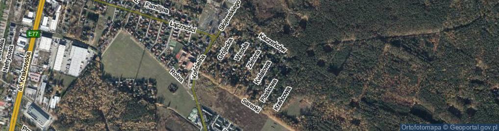 Zdjęcie satelitarne Środkowa ul.