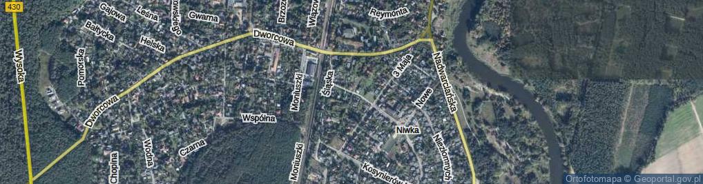 Zdjęcie satelitarne Środkowa ul.