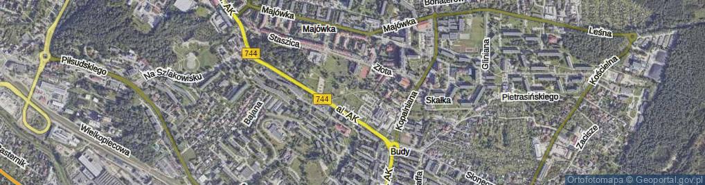 Zdjęcie satelitarne Srebrna ul.