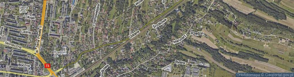 Zdjęcie satelitarne Środkowa ul.