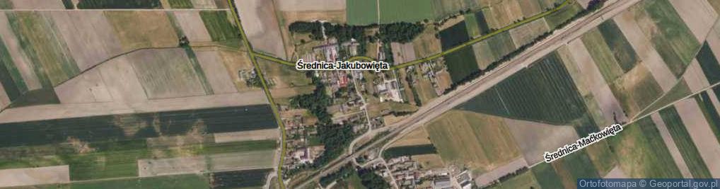 Zdjęcie satelitarne Średnica-Jakubowięta ul.