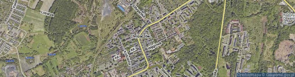 Zdjęcie satelitarne Średnia ul.