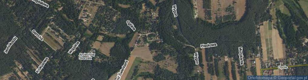 Zdjęcie satelitarne Starych Dębów ul.